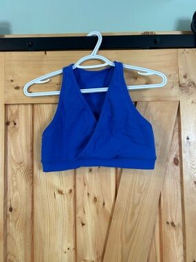 Blue Wrap-Front Lululemon Bra